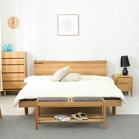 Скандинавская современная и минималистичная мебель из натурального дерева для двоих для спальни, 1.8м, 1.5м