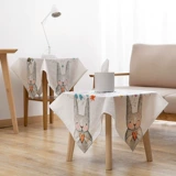 Семейный мультяшный кролик, журнальный столик, пылезащитная крышка, квадратная пылезащитная мебель