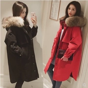 Áo bà bầu size lớn Quần áo mùa thu đông 2018 phiên bản mới của Hàn Quốc áo khoác đệm lót áo khoác cotton giản dị