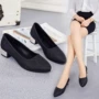 2018 mùa hè mới low-cut giày giày của phụ nữ thấp gót nhọn Hàn Quốc phiên bản của nông miệng dính giày bìa miệng hoang dã giày lười phụ nữ giày adidas nữ