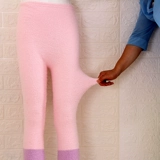 Трикотажные демисезонные комфортные дышащие эластичные штаны, увеличенная толщина, высокая талия