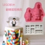 Lego khối xây dựng robot fondant khuôn fondant món tráng miệng bàn silicone khuôn mềm sô cô la handmade tự làm khuôn khuôn silicon hình thú