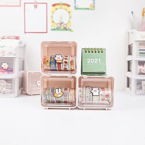 Коробка для хранения, канцтовары, прозрачная настольная лента