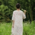 Ma Lin văn học và nghệ thuật ban đầu của phụ nữ mùa hè 2021 sản phẩm mới 72 hoa hồng gai mịn in váy rõ ràng - Sản phẩm HOT