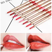 Pony Automatic Lip liner Lasting Non-stick Cup Lipstick Lipstick Lip Pen Bean Paste Dì Color Bites Lip Makeup son viền môi