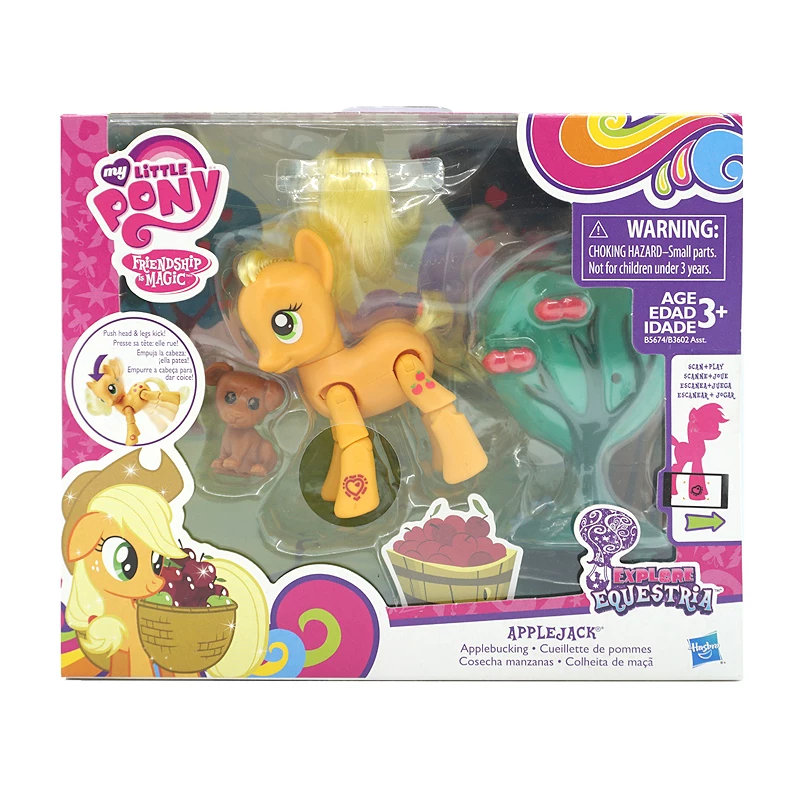 [my little pony小马宝莉苹果杰克applejack关节可动玩偶宠物场景]