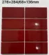 68*136 Burgundy Ceramic 13 штук на квадратный метр