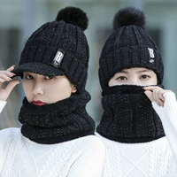 Зимняя трикотажная шерстяная демисезонная шапка с капюшоном, универсальная флисовая удерживающая тепло маска, увеличенная толщина, в корейском стиле