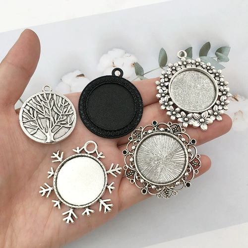 Аксессуар, ретро стеклянные аксессуары, подвеска, 25мм, с драгоценным камнем