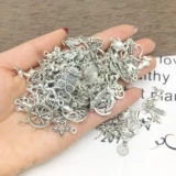 Смешанный набор материалов, серебряная подвеска, серьги, аксессуар для волос, 100 шт, Aliexpress, ebay, «сделай сам»