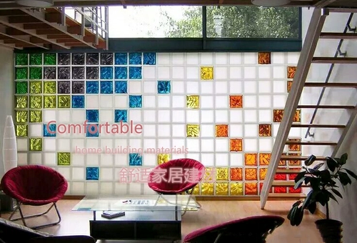Лимонный желтый внутренний цвет цвета Хали Стеклянный кирпичный бар крыльца Баррансварн Производители стены прямой продажи популярность подлинная