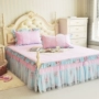 Bông bedspread giường váy Hàn Quốc phiên bản của giường bìa bông ren công chúa màu hồng giường ren Li khuyến mãi mùa hè - Trang bị tấm mẫu ga giường spa