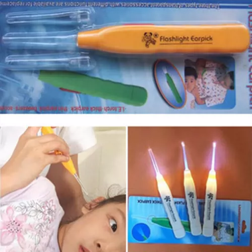 Нескользящая детская ручка, светящаяся ухочистка
