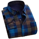 Mùa thu và mùa đông áo ấm nam cộng với áo nhung trung niên giản dị in dày ấm áp bố mặc áo sơ mi cổ trụ Áo