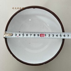 Чашка 怀旧老库存 80-90年代16公分搪瓷碗 冰花饭碗 道具收藏