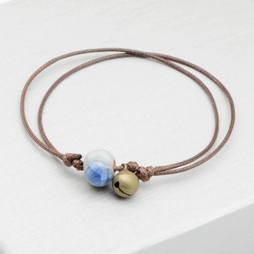 Браслет на ногу, колокольчик подходит для мужчин и женщин, ретро браслет из красной нити, ювелирное украшение, японские и корейские, в корейском стиле, подарок на день рождения, простой и элегантный дизайн