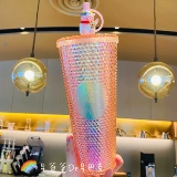 Starbucks, коралловый стакан со стаканом, коллекция 2021, 710 мл