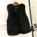 Áo vest nữ mùa đông ngắn đoạn 2018 mới giả lông cáo vest lông đỉ sang trọng vest vai dày áo ấm Faux Fur