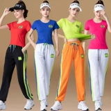 Летний комплект, модная футболка, танцующая форма, спортивный костюм, короткий рукав