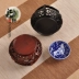 Gỗ gụ màu tím gỗ đàn hương bình tròn cây cảnh lư hương đế gỗ nguyên khối mới phong cách Trung Hoa khay đựng nước hoa bàn hương bàn học
