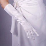 Длинные перчатки, белый эластичный лебедь, мобильный телефон, 60см, сенсорный экран