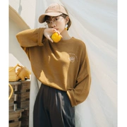 Áo thun cổ điển theo phong cách Nhật Bản retro cổ áo thêu nhỏ áo len dài tay