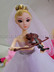 Violon Mini cho 30CM Barbie Barbie Baby Doll House Girl Phụ kiện đồ chơi búp bê búp bê Đồ chơi gia đình