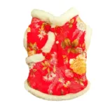 Fugui Flowers in Tang Dynasty Clothing Pet Clothing Clothing Осень и зима утолщенное хлопковое пальто праздничный фестиваль китайский стиль