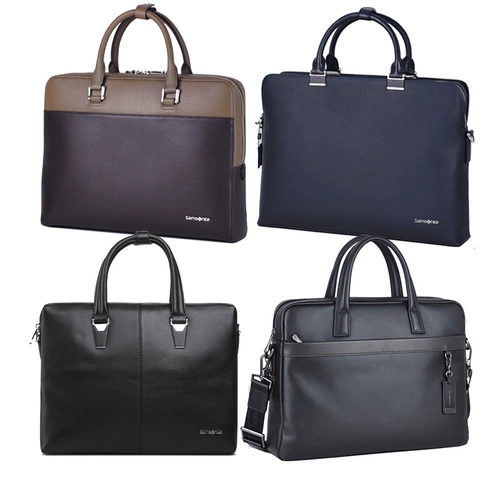 Samsonite Nova No7 Bz9 Fashion Business Men's Cowhide ручка плеча на плечо компьютерный портфель специальные сумки для продажи