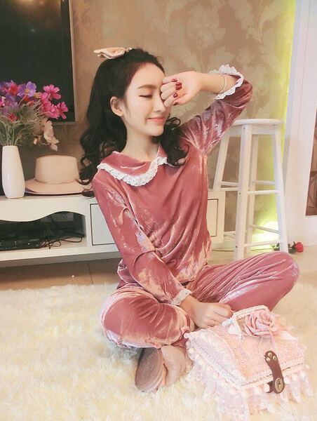 Imported daily pajamas fall sexy lace