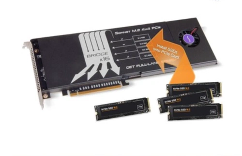 Официально авторизованный сонет M.2 4x4 PCIe SSD Расширение карты Mac Pro SSD обновление жесткого диска