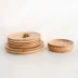 Nhật Bản cao su gỗ đĩa gỗ tấm trái cây sáng tạo tấm gỗ tấm snack đĩa dao kéo khay - Tấm Tấm