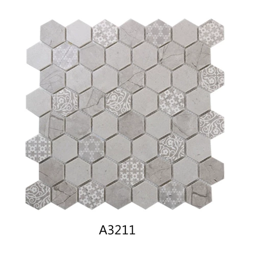 Шестиугольный мозаичный телевизор Фон Фон Стена Отель фон Бар Стена Стенная Мозаика Плитка