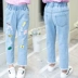 Cô gái quần jeans xuân hè 2019 cô gái mới mùa thu giản dị mùa hè quần thẳng mặc quần - Quần