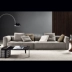 Nội thất thiết kế Bắc Âu Mới xuống vải sofa Phòng khách hiện đại tối giản lắp ráp sofa vải - Đồ nội thất thiết kế
