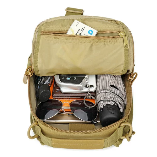 Тактическая износостойкая водонепроницаемая сумка на одно плечо, камуфляжная универсальная спортивная нагрудная сумка, альпинистская сумка через плечо