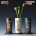 Hoa chậu cát tím Lan chậu hoa thoáng khí cửa hàng nhỏ chậu cây cảnh phong cách Trung Quốc với khay hoa chậu đặc biệt - Vase / Bồn hoa & Kệ Vase / Bồn hoa & Kệ