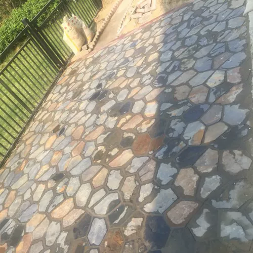 Натуральная голубая плита ледяная трещина вилла сад сад земля кирпич -увлечение древним антикварным кирпичным квадратным стеной Стена Камень Камень Материал