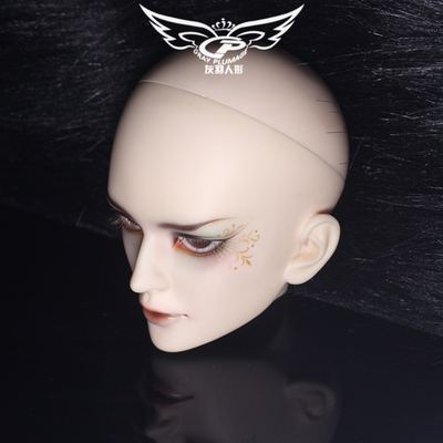 taobao agent Gray feathers Humanoid Ji Xuan 3/4, resin, makeup, painting head SD/ BJD doll single head