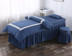 Beauty khăn trải giường denim bedspread đơn giản gia đình rắn quản lý da màu bốn bằng vải cotton thân thiện với da đặc biệt Thẩm mỹ viện - Trang bị tấm ga phủ giường spa Trang bị tấm