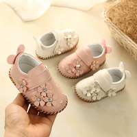 Детская обувь для кожаной обуви для принцессы для раннего возраста, 2020, в цветочек, мягкая подошва, 0-1-2 лет