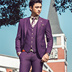 Cho thuê phù hợp với Hàn Quốc phiên bản của Tây trang trí máy chủ tiệc hiệu suất ăn mặc tím ảnh nhiếp ảnh quần áo nam Suit phù hợp