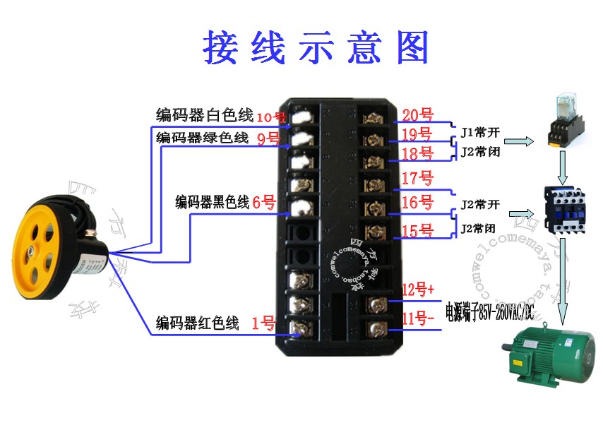 4线光电编码器接线图图片