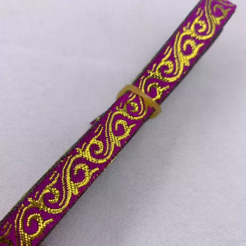 1 см Национальный горячий золотой кружевной шлюжок вспомогательный материал цветущий расцветает вышиваемая ремешок.