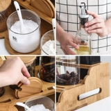 Кухня приправа коробка стеклянная герцовая бак бутылка домашний керамический резервуар масла соленый соус комбинация уксусного кастрюли