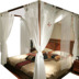 Đông Nam Á phong cách Địa Trung Hải Mỹ giường Trung Quốc 幔 bốn cột tán giường 幔 tùy chỉnh sợi, net muỗi net cưới giường rèm Bed Skirts & Valances