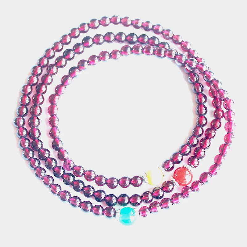 Beads, crystal bracelet pomegranate, red accessory, 4mm, Birthday gift