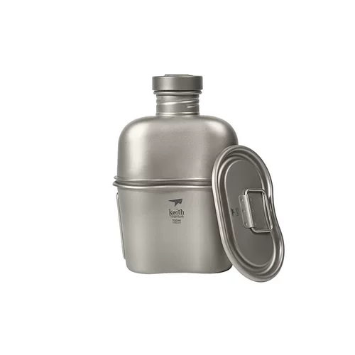 Kais Keith78 Titanium Titanium Pot Bont Lunch Box Box Outdoor Portbal Portfolio Cooking Atensils можно сжечь и нагреть военные вентиляторы