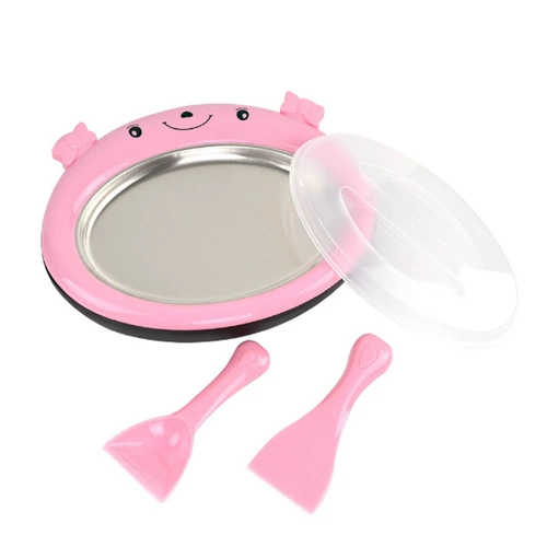 Интернет -знаменитость DIY Детская жареная йогуртовая машина дома маленькая жареная ледяная машина не подключает ручную домашнюю тарелку с жареным мороженым