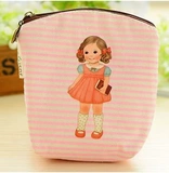 Маленькая мультяшная милая ткань, кошелек, сумка, бумажник, монеты, система хранения, ключница, барсетка, японские и корейские